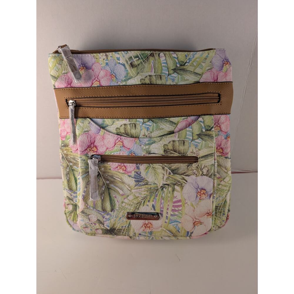 NWT Rosetti Aria Crossbody Purse, River Palm Green Pink